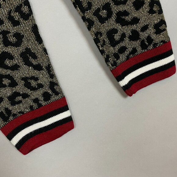 ASOS Track Pants Leopard Print Metallic Women‎ Size Medium Long Tall Knit Lounge - Picture 11 of 11